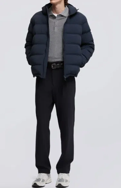 Aspesi Hooded Down Jacket In Blue