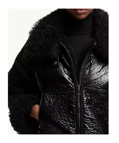 Moncler Rubrouk Teddy-trimmed Short Down Jacket In Black