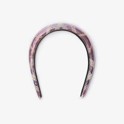 Burberry Check Mesh Headband In Multi