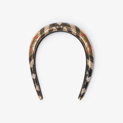 Burberry Check Mesh Headband In Multi