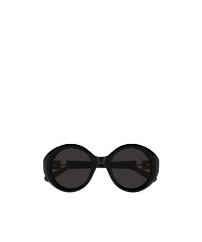 Chloé Eyewear Round Frame Sunglasses In Black