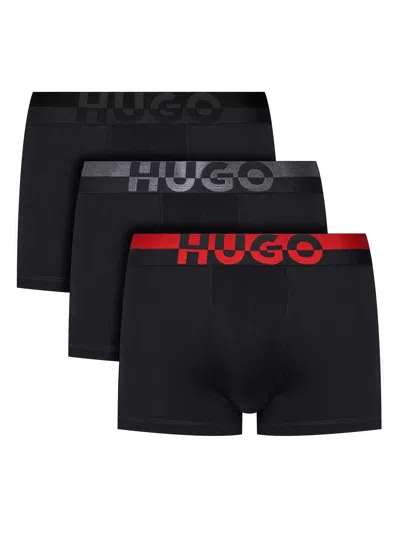Hugo Boss 3-pack Boxer Shorts With Logo In Black
