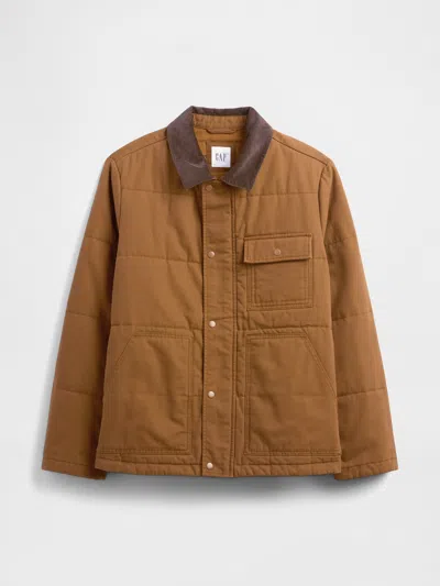 Gap Factory Relaxed Quilted Canvas Utility Jacket
