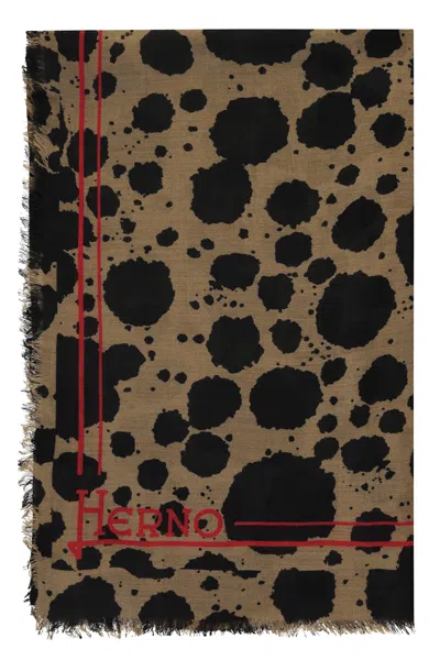 Herno Scarf In Wool Blend In Multi