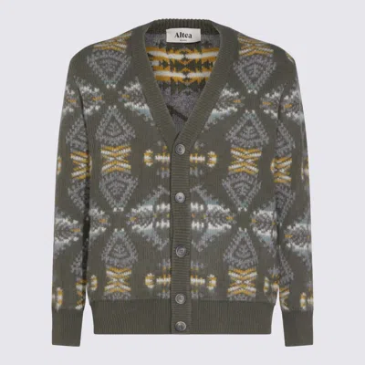Altea Patterned Buttoned Cardigan In Gray