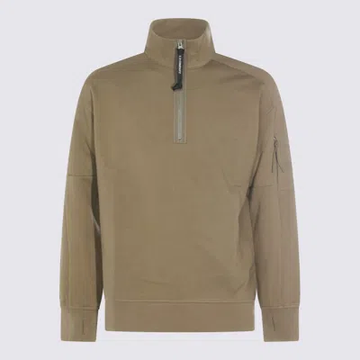 C.p. Company Half Zip Sweatshirt In Green