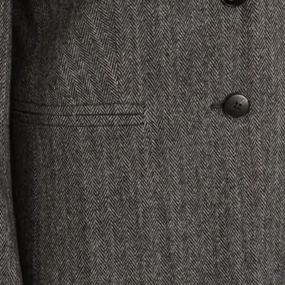 Antonelli Herringbone-button Jacket In Gray