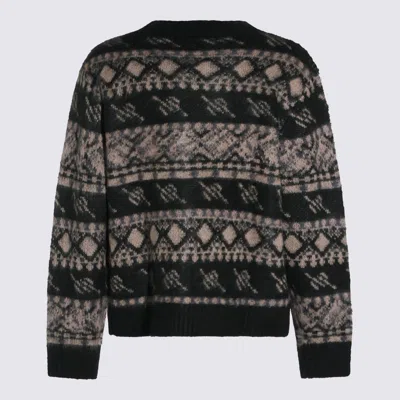 Daily Paper Patterned Button Cardigan In Black