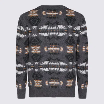 Altea Patterned Buttoned Cardigan In Gray