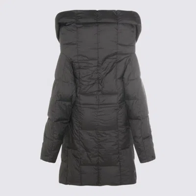 Add Matte Finish Short Quilted Jacket With Adjustable Features In Black
