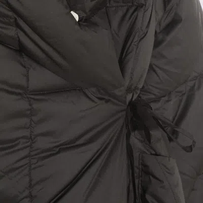 Add Matte Finish Short Quilted Jacket With Adjustable Features In Black