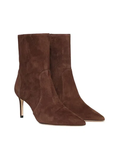 Stuart Weitzman Stuart Power Suede Ankle Boot In Brown