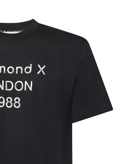 Richmond Printed Cotton T-shirt In Black