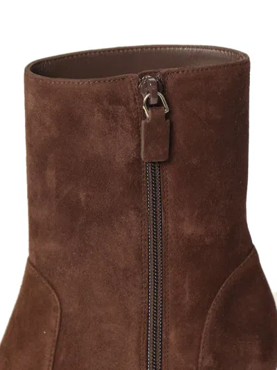 Stuart Weitzman Stuart Power Suede Ankle Boot In Brown