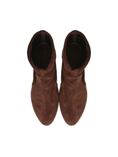 Stuart Weitzman Yuliana Suede Sock Boots In Brown