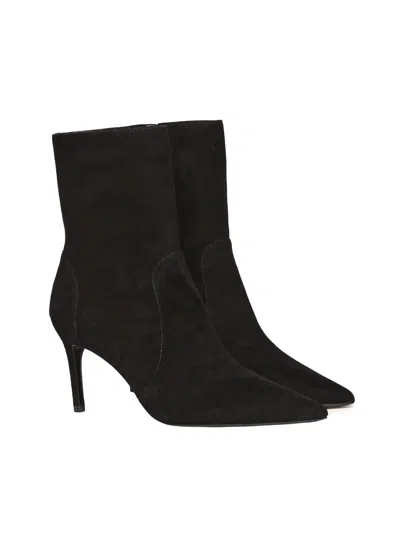 Stuart Weitzman Stuart Power Suede Ankle Boot In Black