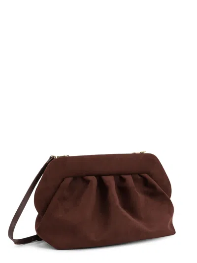 Themoirè Bios Suede Shoulder Bag In Brown