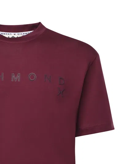 Richmond Patum Cotton T-shirt In Burgundy