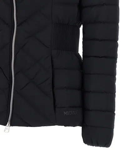 Mackage Idalee Light Down Jacket With Detachable Hood In Black