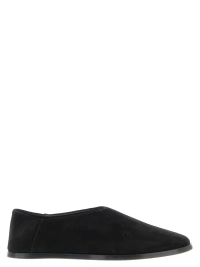 Fear Of God Suede Slip On Flat Sole Loafers In Black
