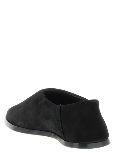 Fear Of God Suede Slip On Flat Sole Loafers In Black