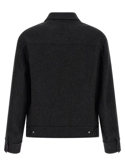 Ami Alexandre Mattiussi Adjustable Cuffs Chest Pockets Long Sleeves In Black