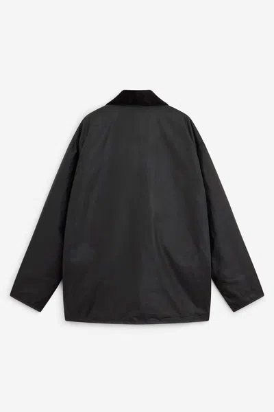 Sunflower Waxe Ripstop Leisure Jacket In Black