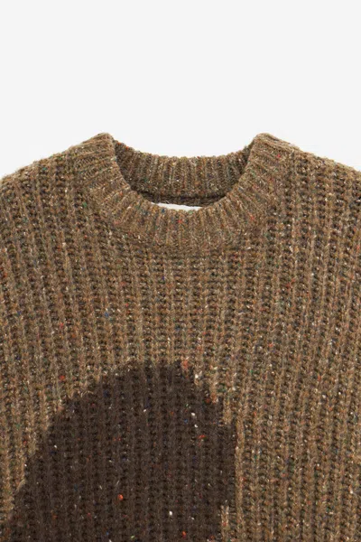 Erl Color Block Long Sleeve Knit Sweater In Multi