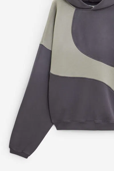 Erl Wave Hoodie Knit Sweatshirt In Blue