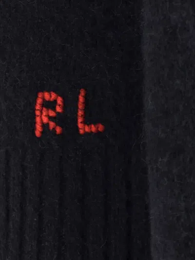 Polo Ralph Lauren Bear-embroidered Turtleneck Pullover In Black