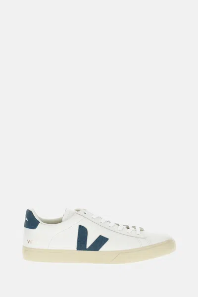 Veja Campo Leather Sneakers With Contrasting Accents In White