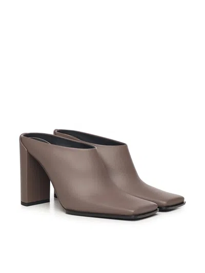 Alaïa Alaia Square-toe Mule In Taupe Grey Women In Gray