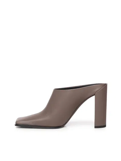 Alaïa Alaia Square-toe Mule In Taupe Grey Women In Gray