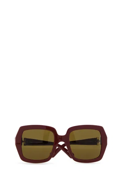 Chloé Chloe Women Burgundy Acetate Sunglasses In Burgundy