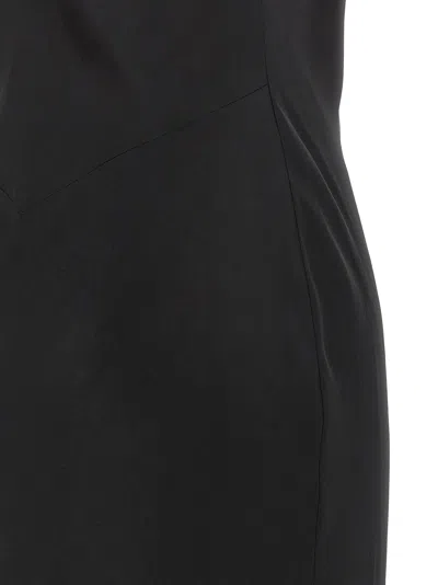 L'agence Seridie Mid-length Silk Slip Dress In Black
