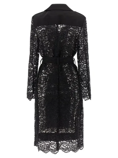 L'agence Amata Double-breasted Trench Coat In Burgundy