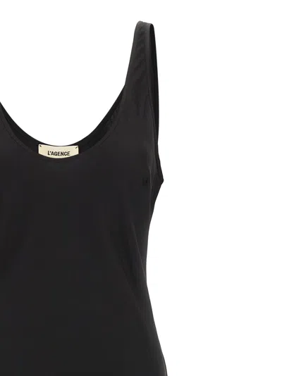 L'agence Akiya Midi Dress In Black