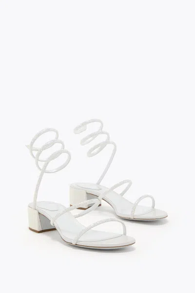 René Caovilla Cleo White Sandal 40 In White