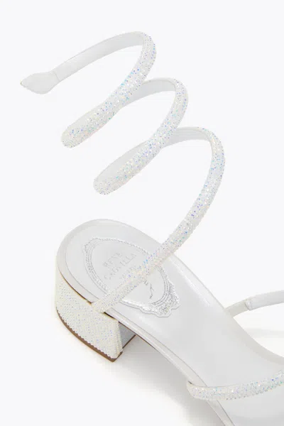 René Caovilla Cleo White Sandal 40 In White