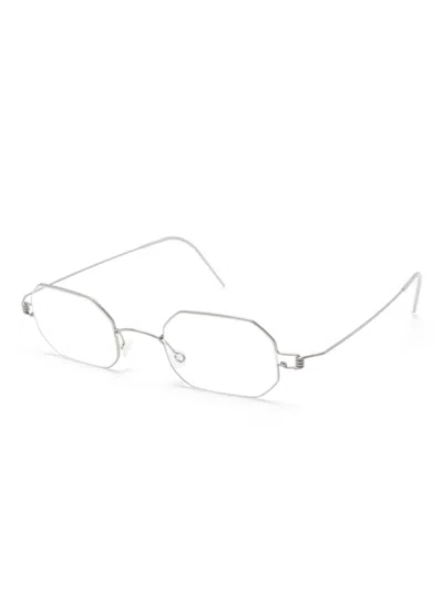 Lindberg Geometric-frame Glasses In Metallic