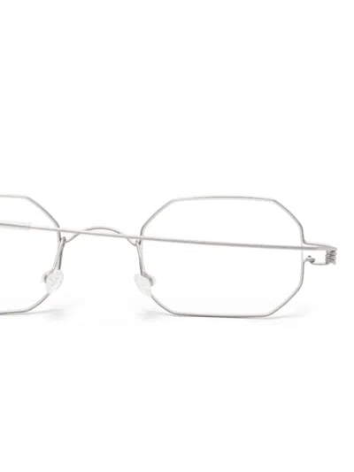 Lindberg Geometric-frame Glasses In Metallic