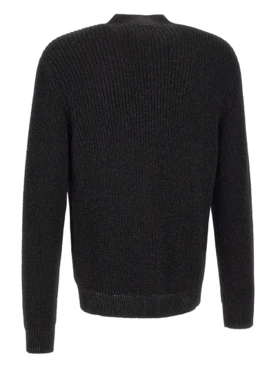 Emporio Armani Button-fastening V-neck Cardigan In Brown