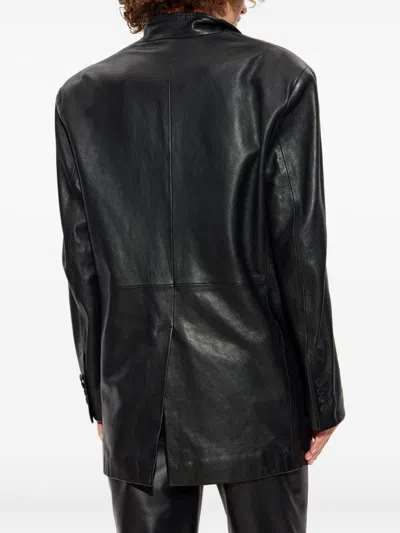 Attico Black Leather Jacket The  In Black