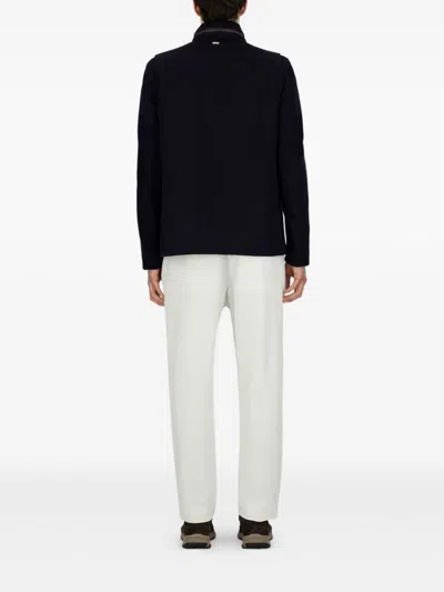 Herno Wool Cashmere And Ecoage Field Jacket In Blue