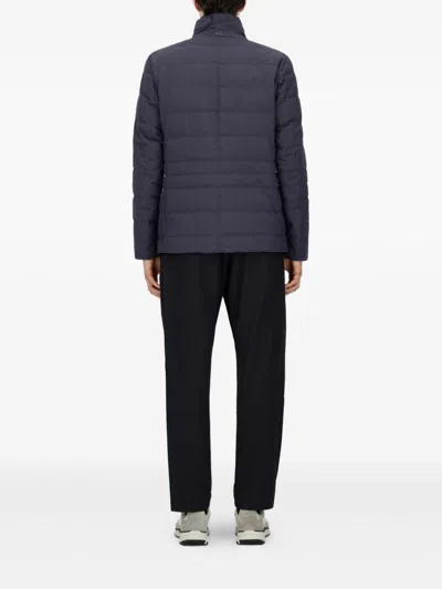 Herno Modern Blazer With High Collar And Pockets In Black