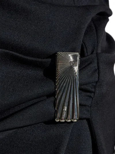 Attico Black Midi Dress In Black