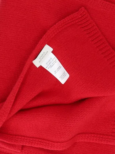 Studio Nicholson Rich Red Scarf With Smooth Texture And Versatile Design In Red