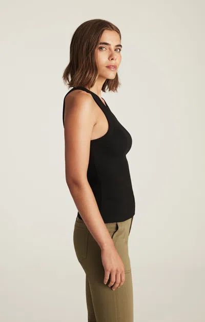 Mavi Basic High Neck Tank Top In Black In Black