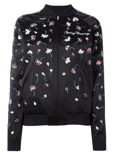 Shop Opening Ceremony Embroidered Bomber Jacket  In Black