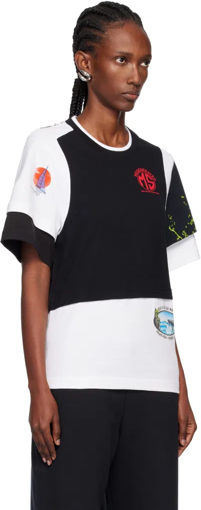 Marine Serre Regenerated Graphic Jersey Layered T-shirt In Multi